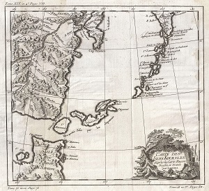 Bellin's map of Kuril Islands