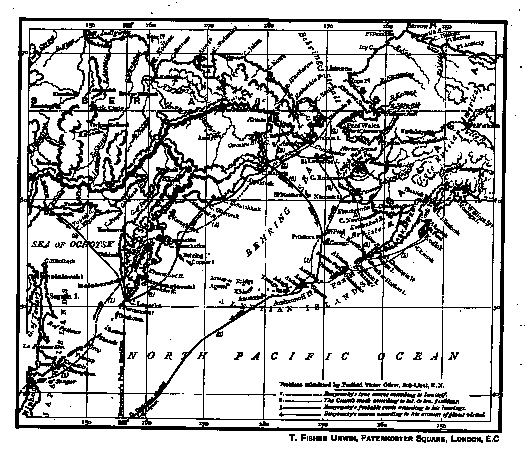 Pasfield Oliver's map of Benyovszky's voyages