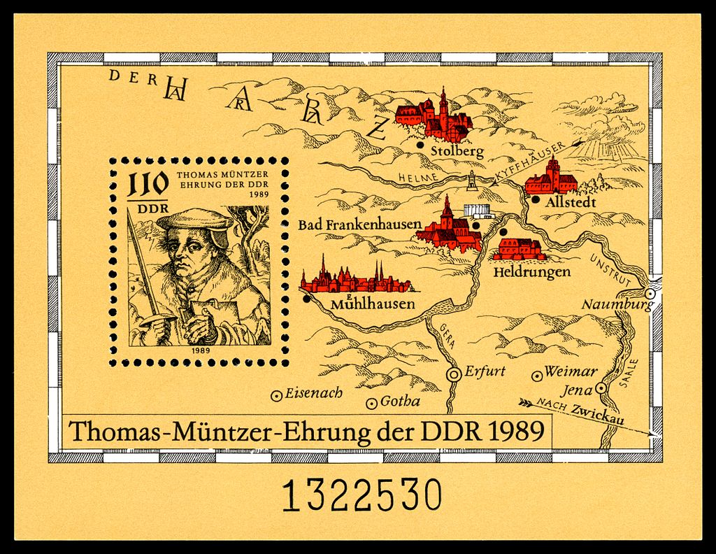 A postage stamps from East Germany, 1989